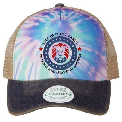 Patriot Party Lion United States 3rd Party Conservative Legacy Tie Dye Trucker Hat