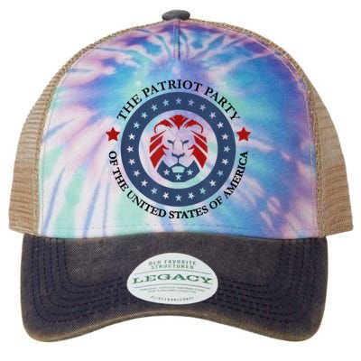 Patriot Party Lion United States 3rd Party Conservative Legacy Tie Dye Trucker Hat