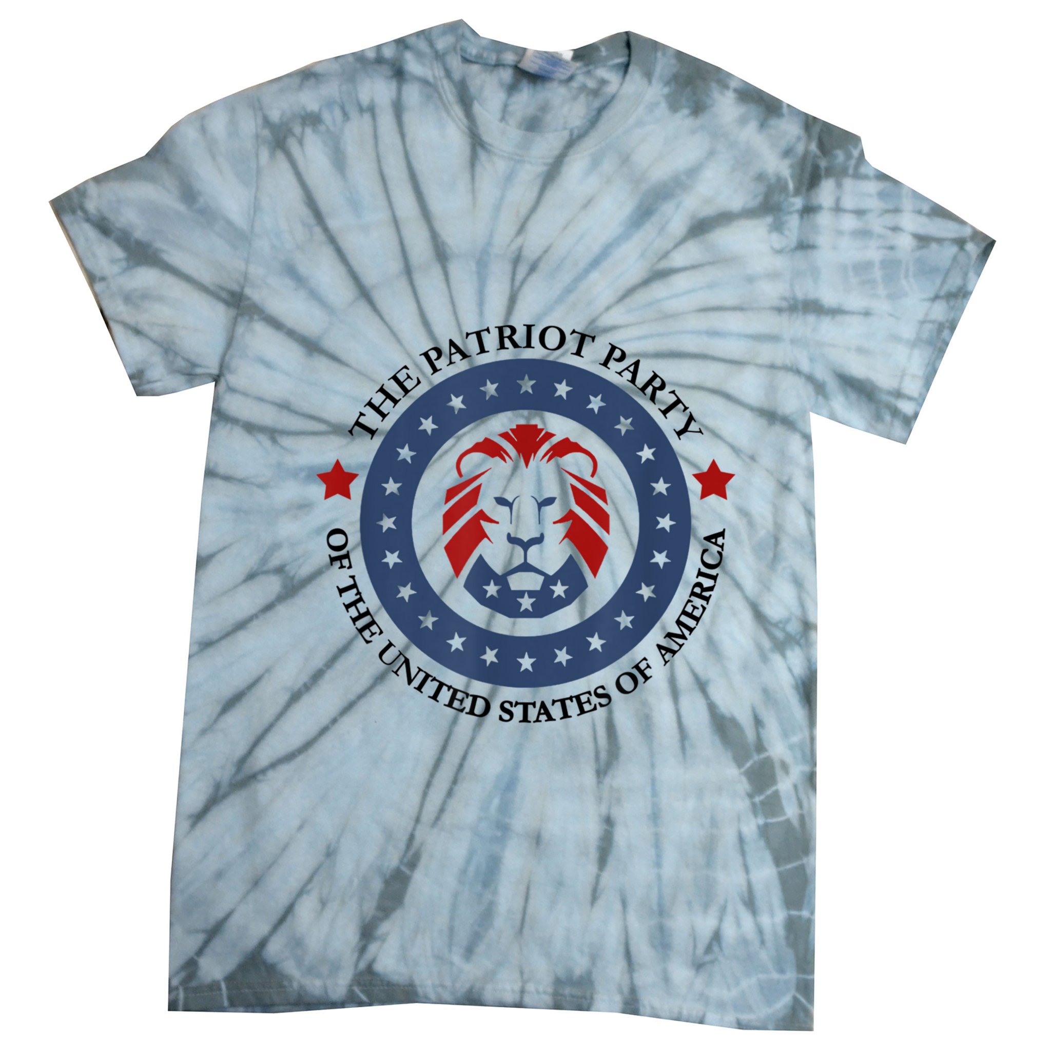 Patriot Party Lion United States 3rd Party Conservative Tie-Dye T-Shirt