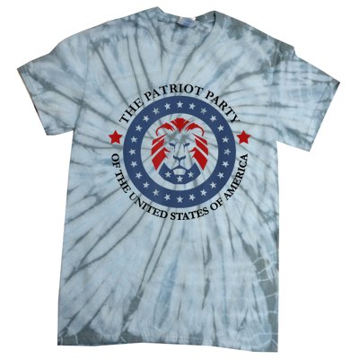 Patriot Party Lion United States 3rd Party Conservative Tie-Dye T-Shirt