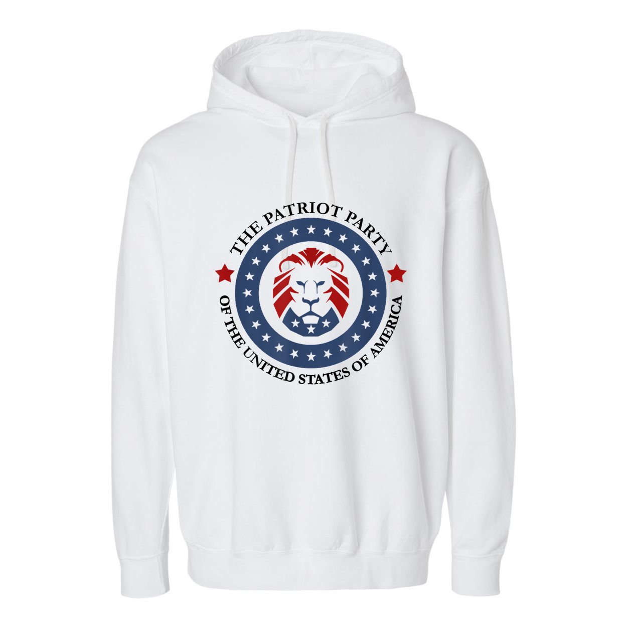 Patriot Party Lion United States 3rd Party Conservative Garment-Dyed Fleece Hoodie