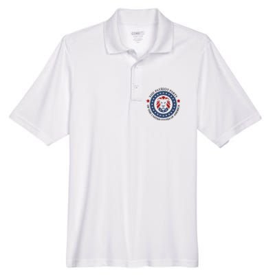 Patriot Party Lion United States 3rd Party Conservative Men's Origin Performance Pique Polo