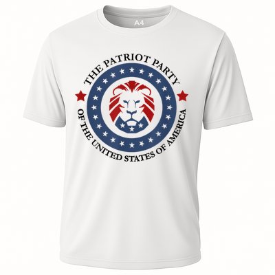 Patriot Party Lion United States 3rd Party Conservative Cooling Performance Crew T-Shirt