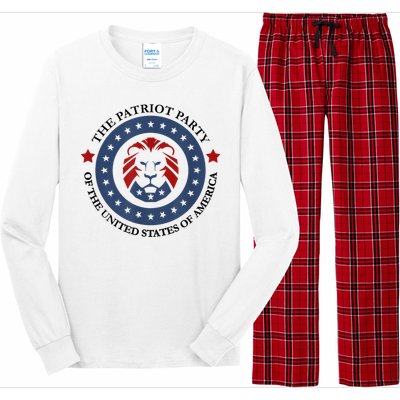 Patriot Party Lion United States 3rd Party Conservative Long Sleeve Pajama Set