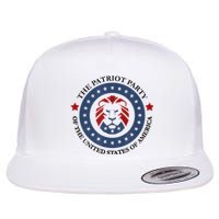 Patriot Party Lion United States 3rd Party Conservative Flat Bill Trucker Hat