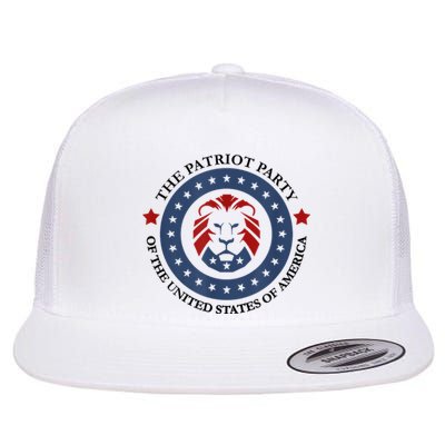 Patriot Party Lion United States 3rd Party Conservative Flat Bill Trucker Hat