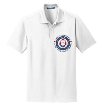 Patriot Party Lion United States 3rd Party Conservative Dry Zone Grid Polo