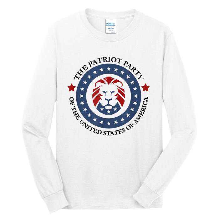 Patriot Party Lion United States 3rd Party Conservative Tall Long Sleeve T-Shirt