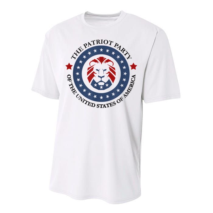 Patriot Party Lion United States 3rd Party Conservative Performance Sprint T-Shirt