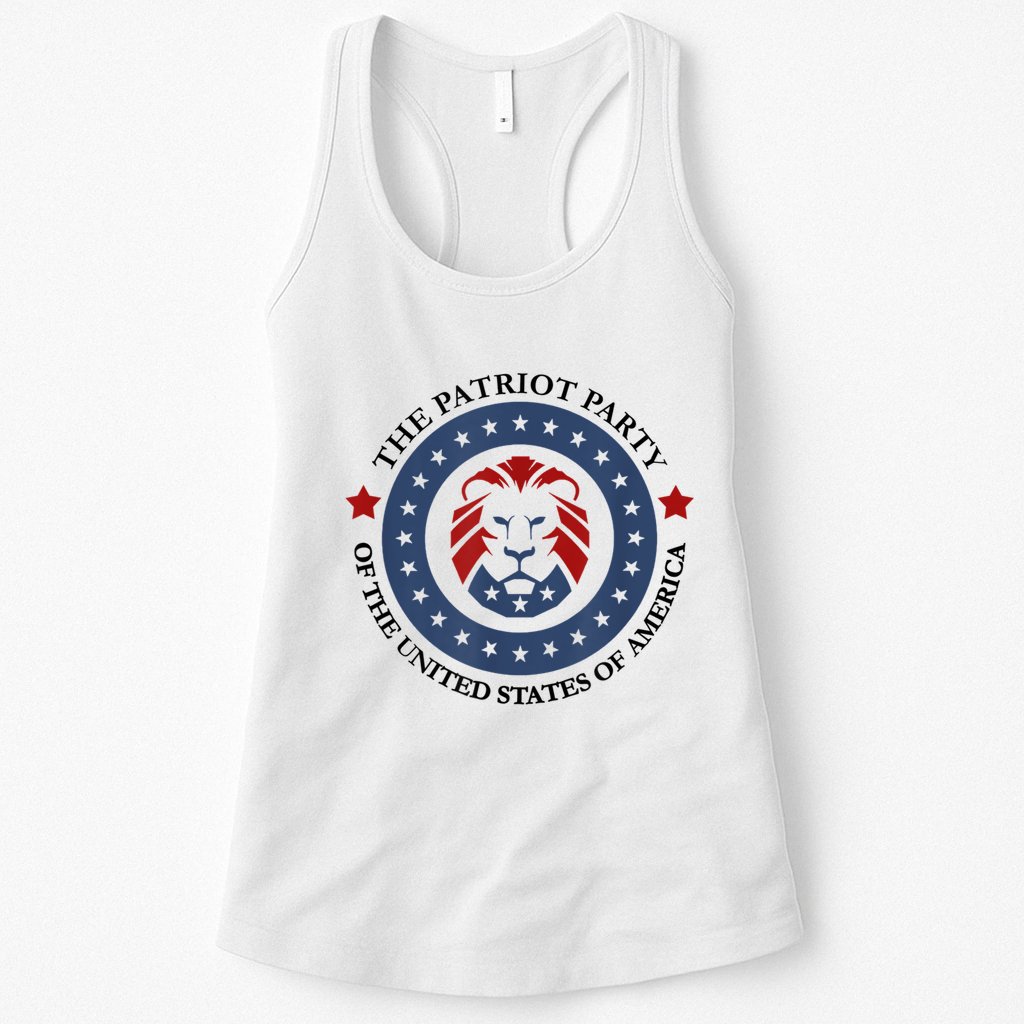 Patriot Party Lion United States 3rd Party Conservative Womens Tank Top