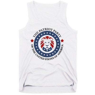 Patriot Party Lion United States 3rd Party Conservative Tank Top