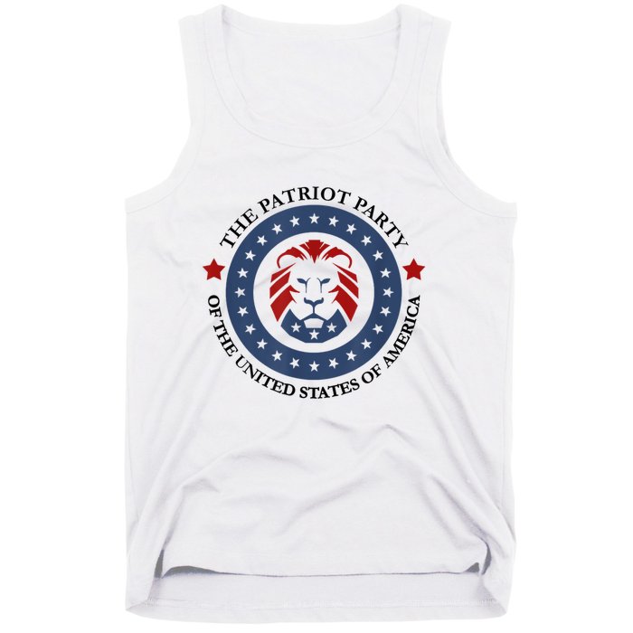 Patriot Party Lion United States 3rd Party Conservative Tank Top