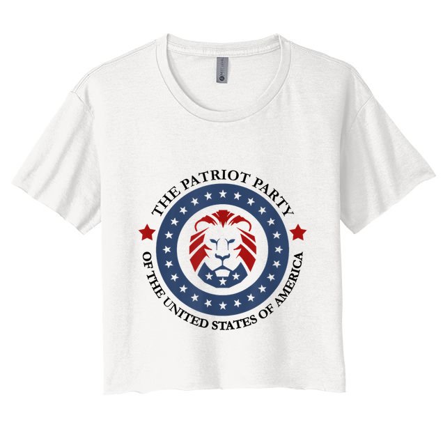 Patriot Party Lion United States 3rd Party Conservative Crop Top
