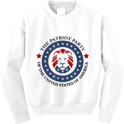 Patriot Party Lion United States 3rd Party Conservative Kids Sweatshirt