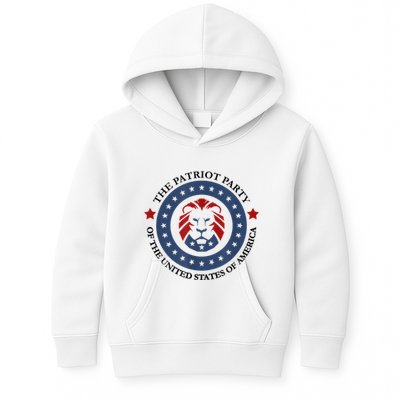 Patriot Party Lion United States 3rd Party Conservative Kids Hoodie