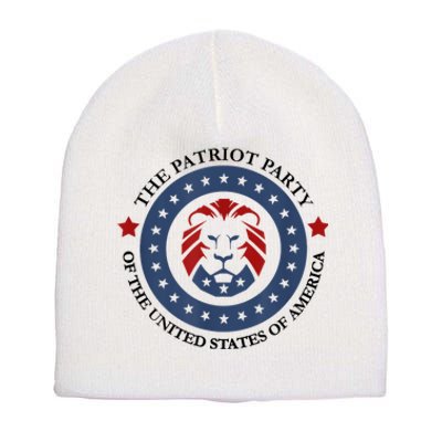 Patriot Party Lion United States 3rd Party Conservative Short Acrylic Beanie