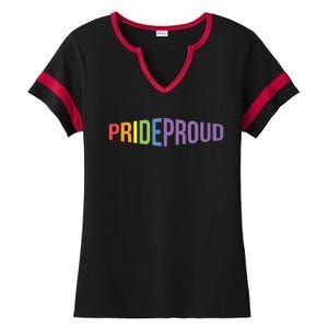 Pride Proud LGBT Ladies Halftime Notch Neck Tee