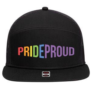 Pride Proud LGBT 7 Panel Mesh Trucker Snapback Hat