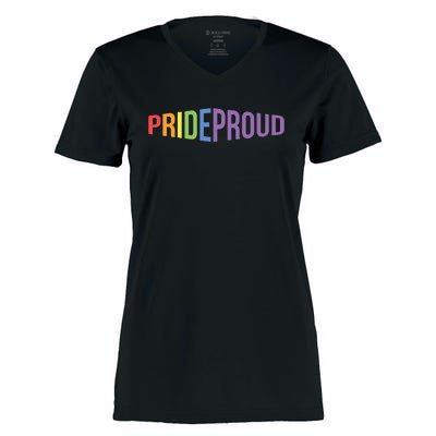 Pride Proud LGBT Women's Momentum V-Neck T-Shirt