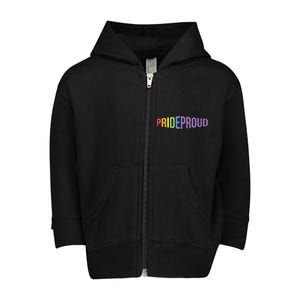 Pride Proud LGBT Toddler Zip Fleece Hoodie