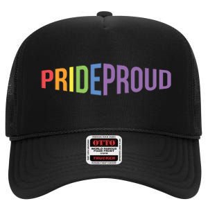 Pride Proud LGBT High Crown Mesh Back Trucker Hat