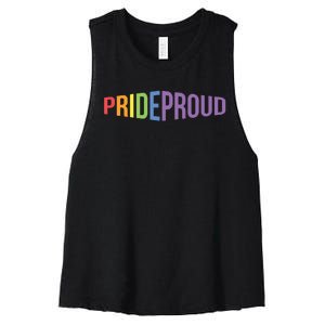 Pride Proud LGBT Women's Racerback Cropped Tank