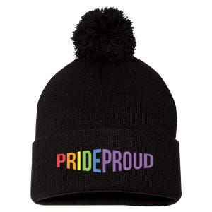 Pride Proud LGBT Pom Pom 12in Knit Beanie