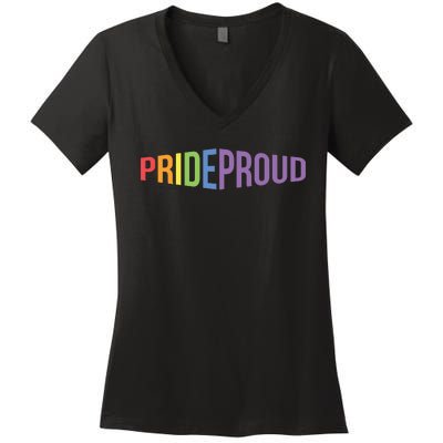 Pride Proud LGBT Women's V-Neck T-Shirt