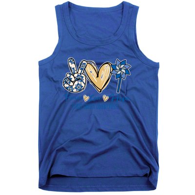 Pinwheel Peace Love Hope Abuse Prevention Awareness Meaningful Gift Tank Top