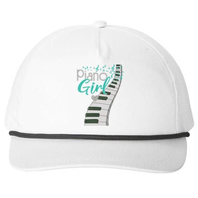 Piano Player Lover Kids Pianist Girls Piano Music Snapback Five-Panel Rope Hat