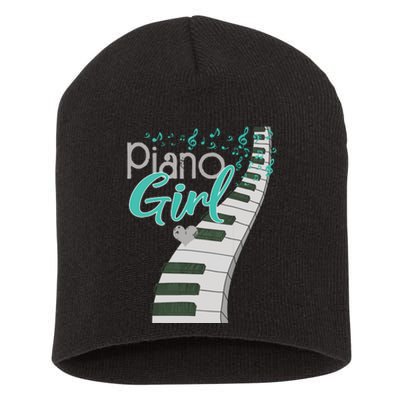 Piano Player Lover Kids Pianist Girls Piano Music Short Acrylic Beanie