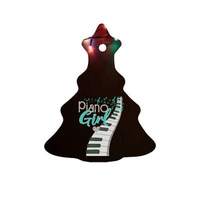 Piano Player Lover Kids Pianist Girls Piano Music Ceramic Tree Ornament