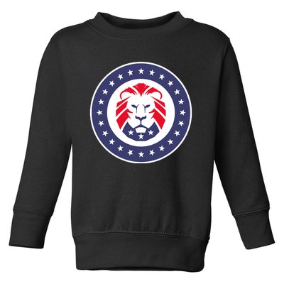 Patriot Party Lion Gift Toddler Sweatshirt