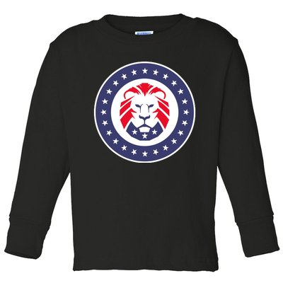 Patriot Party Lion Gift Toddler Long Sleeve Shirt