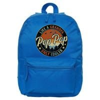 Pop Pop Like A Grandpa Only Cooler Vintage Retro Fathers Day 16 in Basic Backpack