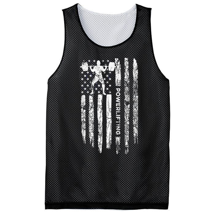 Patriotic Power Lifter Gym Funny American Flag Powerlifting Mesh Reversible Basketball Jersey Tank