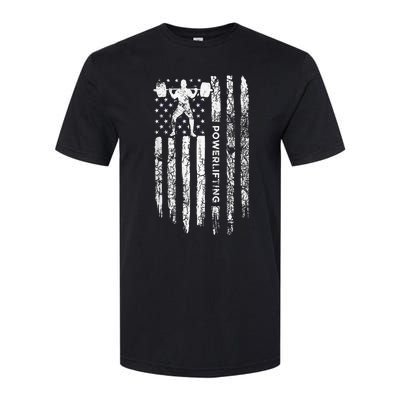 Patriotic Power Lifter Gym Funny American Flag Powerlifting Softstyle® CVC T-Shirt