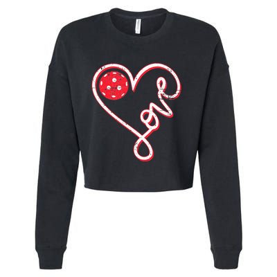 Pickleball Pickleball Lover Pickleball Player Cropped Pullover Crew