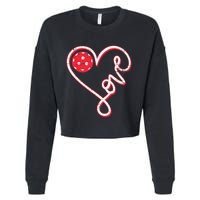 Pickleball Pickleball Lover Pickleball Player Cropped Pullover Crew