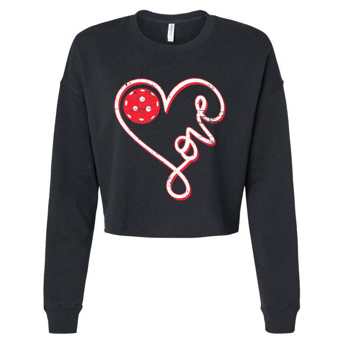 Pickleball Pickleball Lover Pickleball Player Cropped Pullover Crew