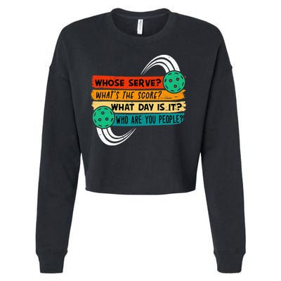Pickleball Pickleball Lover Pickleball Player Cropped Pullover Crew