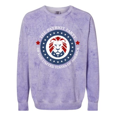 Patriot Party Lion United States 3rd Party Conservative Colorblast Crewneck Sweatshirt