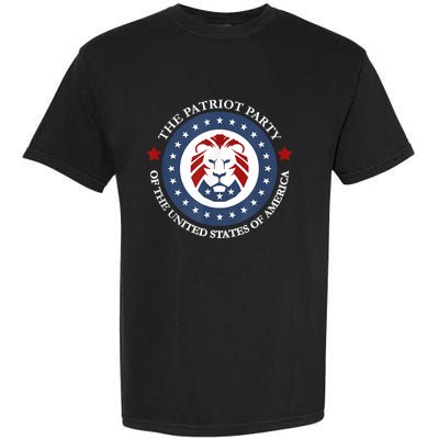 Patriot Party Lion United States 3rd Party Conservative Garment-Dyed Heavyweight T-Shirt