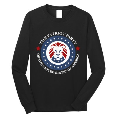 Patriot Party Lion United States 3rd Party Conservative Long Sleeve Shirt