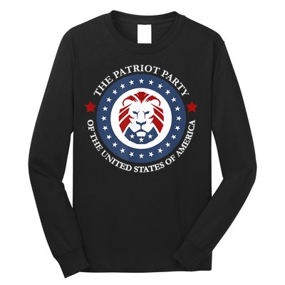 Patriot Party Lion United States 3rd Party Conservative Long Sleeve Shirt