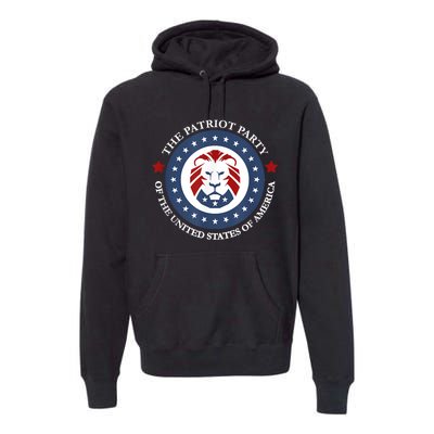 Patriot Party Lion United States 3rd Party Conservative Premium Hoodie