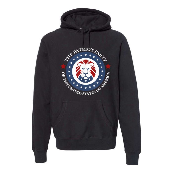 Patriot Party Lion United States 3rd Party Conservative Premium Hoodie