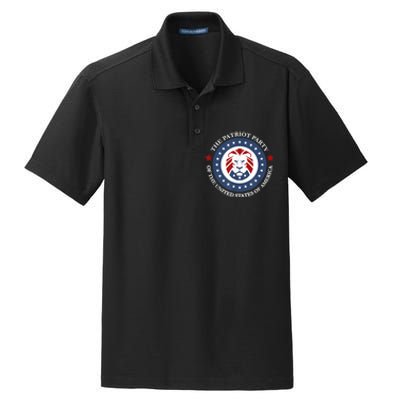 Patriot Party Lion United States 3rd Party Conservative Dry Zone Grid Polo