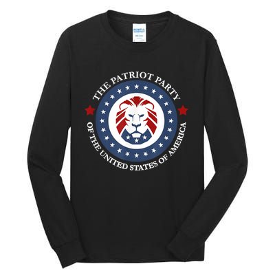 Patriot Party Lion United States 3rd Party Conservative Tall Long Sleeve T-Shirt