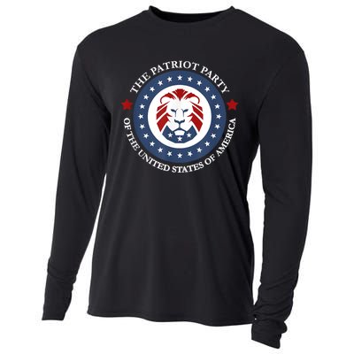 Patriot Party Lion United States 3rd Party Conservative Cooling Performance Long Sleeve Crew